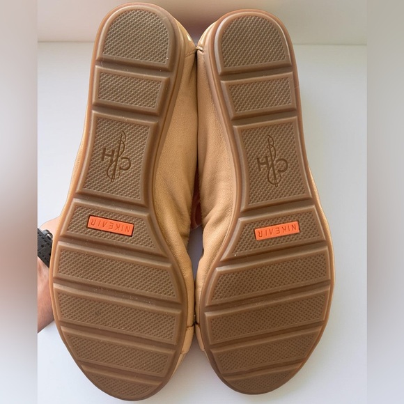 Cole Haan Air Monica Ballet Flats Cap Toe Patent Tan Leather Bow D41662 Wms 8 - Picture 5 of 6